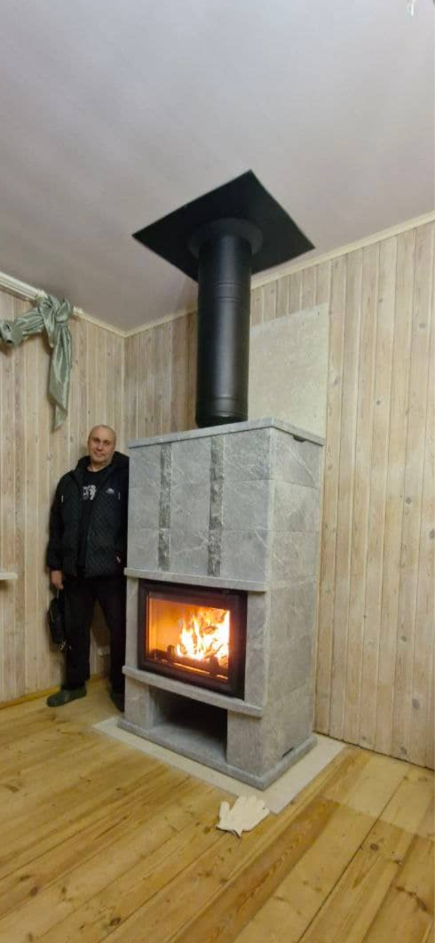 Печь-камин из талькомагнезита и талькохлорита заказать в СПб