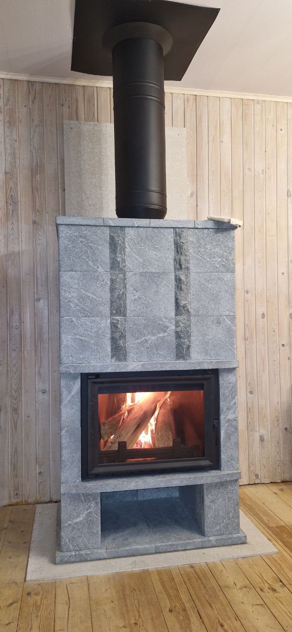 Печь-камин из талькомагнезита ЭЛЛЕГИЯ