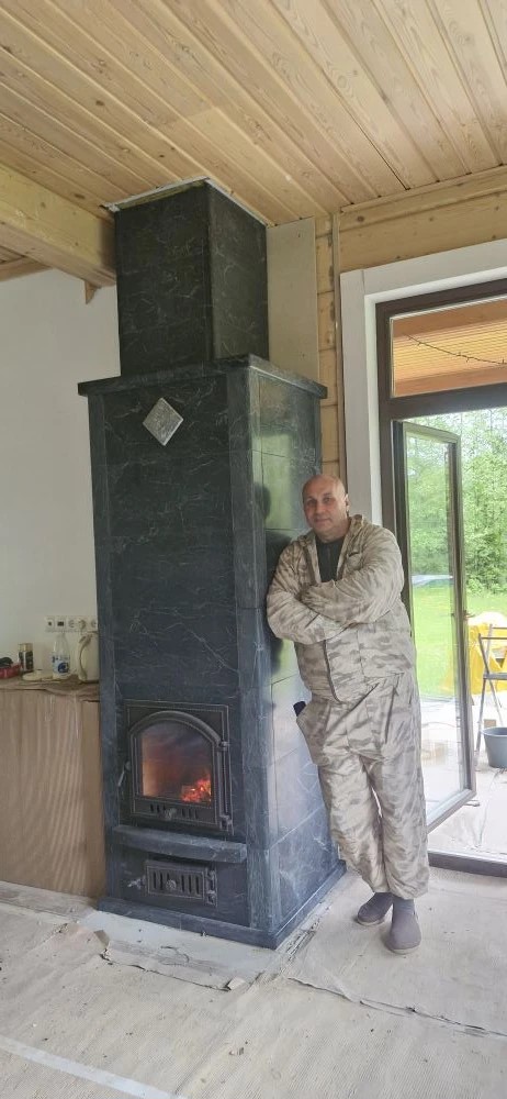 Печь-камин из талькомагнезита и талькохлорита заказать в СПб